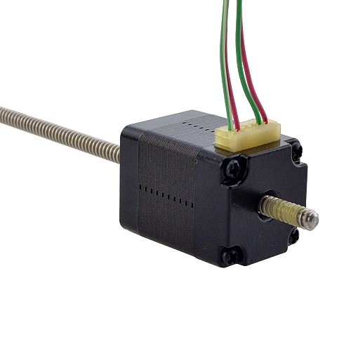 NEMA 8 Non-Captive Acme Linear Stepper Motor 0.5A 28.2mm Stack Screw Lead 1mm(0.03937) Lead Length 150mm - 8N11S0504SC5-150RS | StepperOnline CA