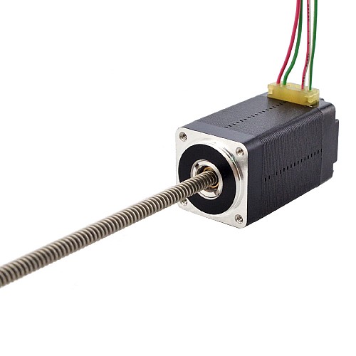 NEMA 8 Non-Captive Acme Linear Stepper Motor 0.5A 38.2mm Stack Screw Lead 2mm(0.07874) Lead Length 150mm - 8N15S0504AC5-150RS | StepperOnline CA
