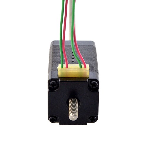 NEMA 8 Non-Captive Acme Linear Stepper Motor 0.5A 38.2mm Stack Screw Lead 2mm(0.07874) Lead Length 150mm - 8N15S0504AC5-150RS | StepperOnline CA