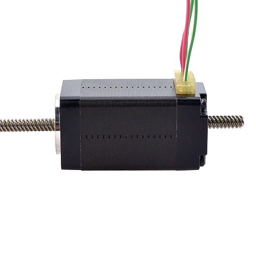 NEMA 8 Non-Captive Acme Linear Stepper Motor 0.5A 38.2mm Stack Screw Lead 4mm(0.1575) Lead Length 150mm - 8N15S0504DC5-150RS | StepperOnline CA