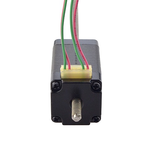 NEMA 8 Non-Captive Acme Linear Stepper Motor 0.5A 38.2mm Stack Screw Lead 4mm(0.1575) Lead Length 150mm - 8N15S0504DC5-150RS | StepperOnline CA