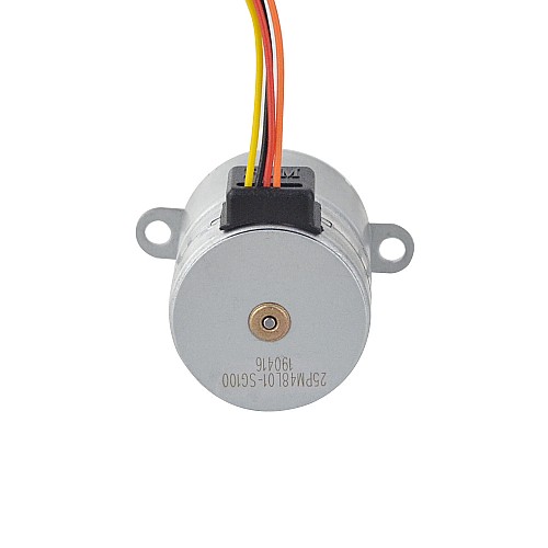 Φ25x30.5mm PM Stepper motor W/Gear Ratio 100:1 Spur gearbox - 25PM48L01-SG100 | StepperOnline CA Φ25x30.5mm PM Stepper motor W/Gear Ratio 100:1 Spur gearbox - 25PM48L01-SG100 | StepperOnline CA