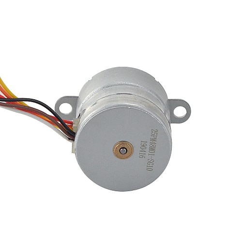 Φ25x25mm PM Stepper motor W/Gear Ratio 10:1 Spur gearbox - 25PM48M01-SG10 | StepperOnline CA