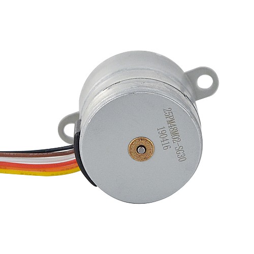 Φ25x25.5mm PM Stepper motor W/Gear Ratio 30:1 Spur gearbox - 25PM48M02-SG30 | StepperOnline CA