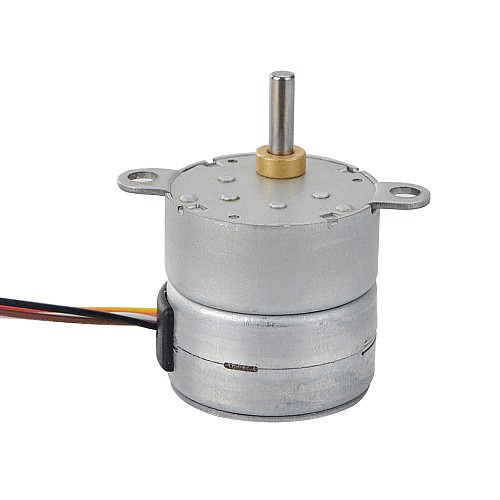 Φ25x25.5mm PM Stepper motor W/Gear Ratio 30:1 Spur gearbox - 25PM48M02-SG30 | StepperOnline CA