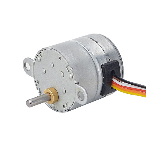 Φ25x25.5mm PM Stepper motor W/Gear Ratio 30:1 Spur gearbox - 25PM48M02-SG30 | StepperOnline CA