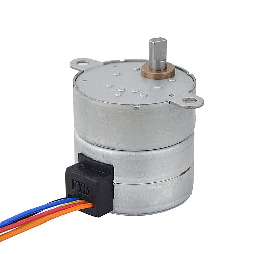 Φ35x35.2mm PM Stepper motor W/Gear Ratio 60:1 Spur gearbox - 35PM48M02-SG60 | StepperOnline CA