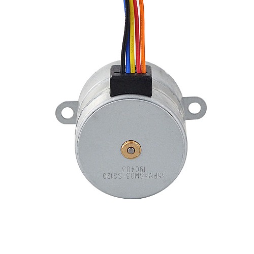 Φ35x35.2mm PM Stepper motor W/Gear Ratio 120:1 Spur gearbox - 35PM48M03-SG120 | StepperOnline CA Φ35x35.2mm PM Stepper motor W/Gear Ratio 120:1 Spur gearbox - 35PM48M03-SG120 | StepperOnline CA