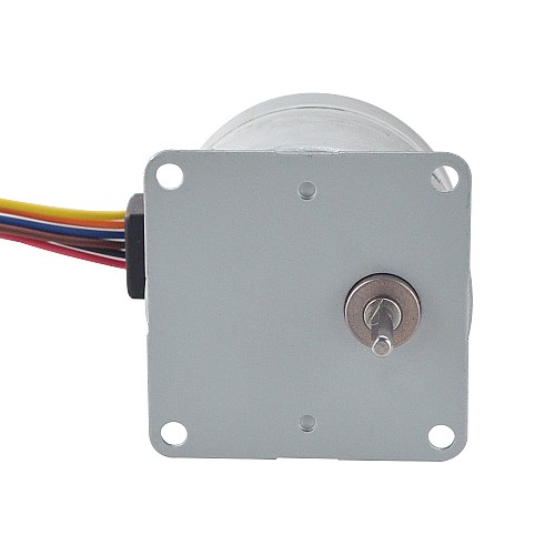 Φ42x38mm PM Stepper motor W/Gear Ratio 50:1 Spur gearbox - 42PM48M01-SG50 | StepperOnline CA