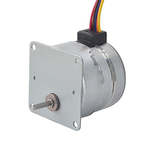 Φ42x38mm PM Stepper motor W/Gear Ratio 50:1 Spur gearbox - 42PM48M01-SG50 | StepperOnline CA