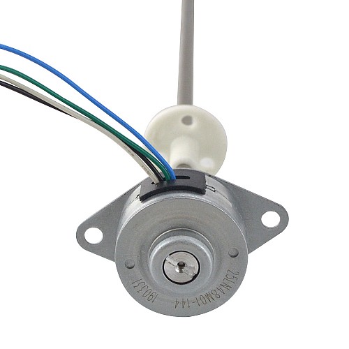 Φ25x14.5mm PM External Linear Stepper Motor 0.143A Lead 1.22mm/0.047 Length 174mm - 25LN48M01-144 | StepperOnline CA Φ25x14.5mm PM External Linear Stepper Motor 0.143A Lead 1.22mm/0.047 Length 174mm - 25LN48M01-144 | StepperOnline CA