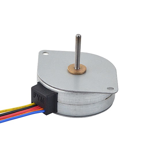 Φ42x16.5mm PM External Linear Stepper Motor 0.4A Lead 0.5mm/0.0197 Length 21mm - 42LN48S01-122 | StepperOnline CA