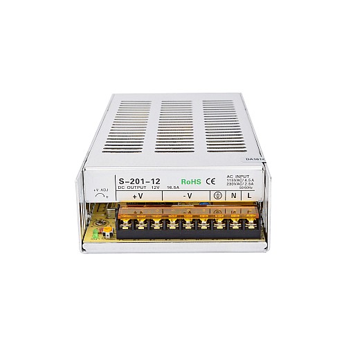 201W 12V 16.5A 115/230V Switching Power Supply Stepper Motor CNC Router Kits - S-201-12 | StepperOnline CA
