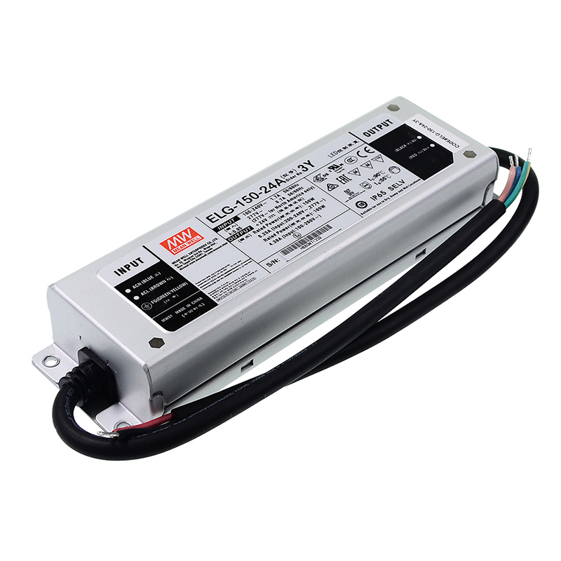 ELG-150-24A-3Y MEANWELL 24V 6.25A 105W Constant Voltage + Constant Current LED Driver - ELG-150-24A-3Y | StepperOnline CA