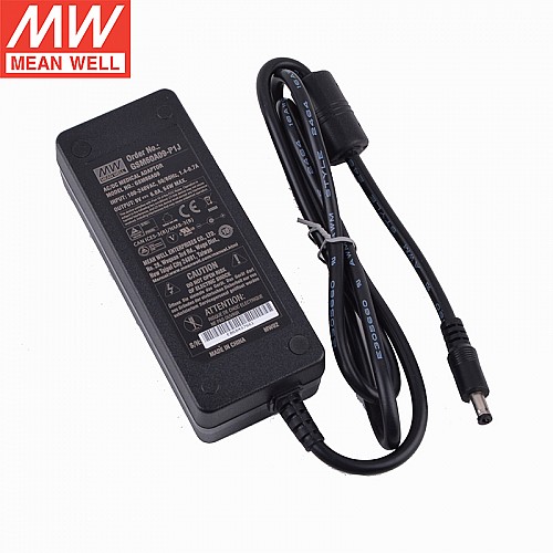 GSM60A09-P1J MEANWELL 54W 9VDC 6A 115/230VAC AC-DC Reliable Green Medical Adaptor - GSM60A09-P1J | StepperOnline CA