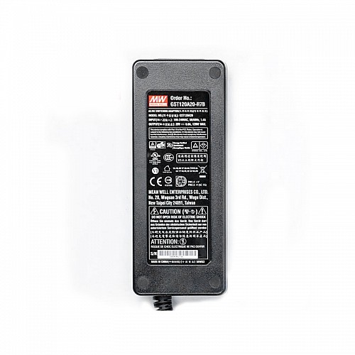 GST120A20-R7B MEANWELL 120W 20VDC 6A 115/230VAC AC-DC Reliable Green Industrial Adaptor - GST120A20-R7B | StepperOnline CA