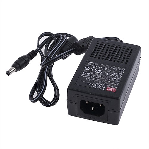 GST25A12-P1J MEANWELL 25W 12VDC 2.08A 115/230VAC AC-DC Reliable Green Industrial Adaptor - GST25A12-P1J | StepperOnline CA