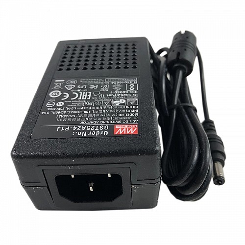 GST25A24-P1J MEANWELL 25W 24VDC 1.04A 115/230VAC AC-DC Reliable Green Industrial Adaptor - GST25A24-P1J | StepperOnline CA