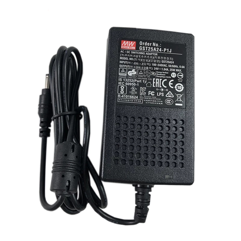 GST25A24-P1J MEANWELL 25W 24VDC 1.04A 115/230VAC AC-DC Reliable Green Industrial Adaptor - GST25A24-P1J | StepperOnline CA