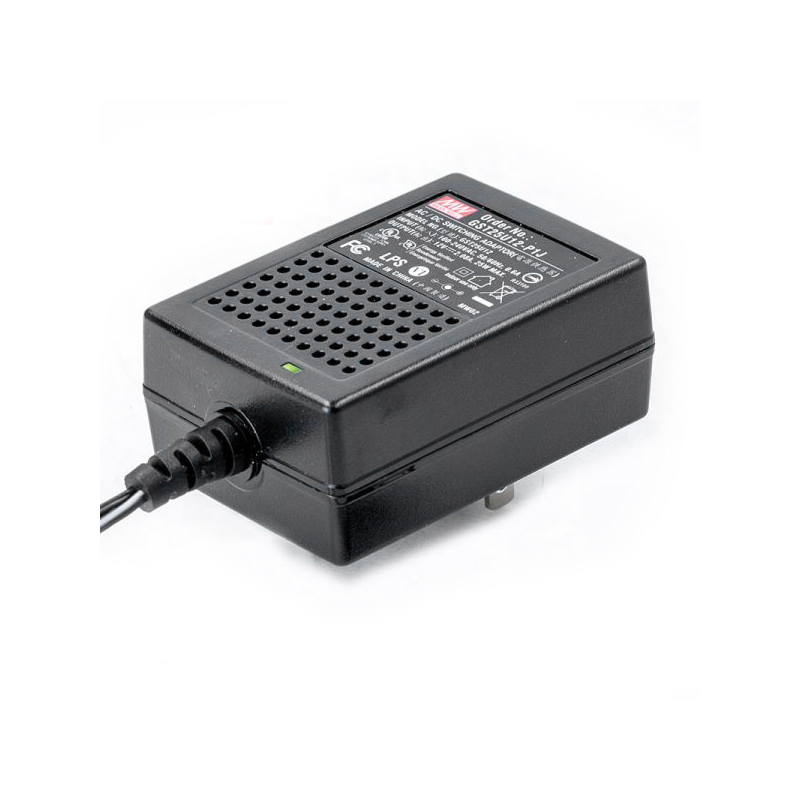 GST25U12-P1J MEANWELL 25W 12VDC 2.08A 115/230VAC AC-DC Reliable Green Industrial Adaptor - GST25U12-P1J | StepperOnline CA