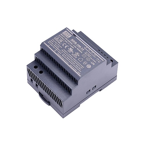 HDR-100-24 MEANWELL 92W 24VDC 3.83A 115/230VAC Ultra Slim Step Shape DIN Rail Power Supply - HDR-100-24 | StepperOnline CA