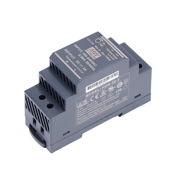 HDR-30-5 MEANWELL 15W 5VDC 3A 115/230VAC Ultra Slim Step Shape DIN Rail Power Supply