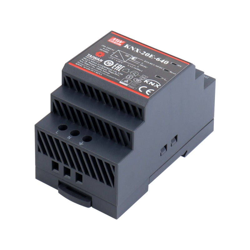 KNX-20E-640 MEANWELL 640mA KNX Power Supply - KNX-20E-640 | StepperOnline CA