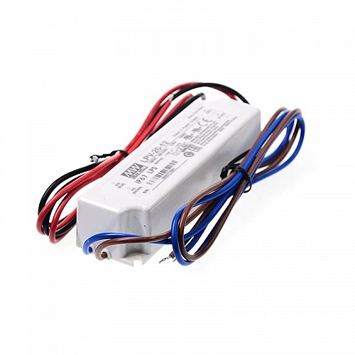 LPV-20-12 MEANWELL 20W 1.67A 12V Single Output Switching Power Supply - LPV-20-12 | StepperOnline CA