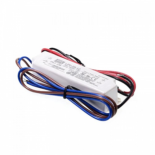 LPV-20-12 MEANWELL 20W 1.67A 12V Single Output Switching Power Supply - LPV-20-12 | StepperOnline CA