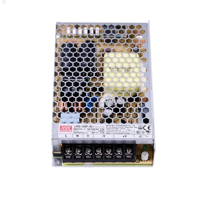 LRS-150F-36 MEANWELL 154.8W 36VDC 4.3A 115/230VAC Enclosed Switching Power Supply - LRS-150F-36 | StepperOnline CA