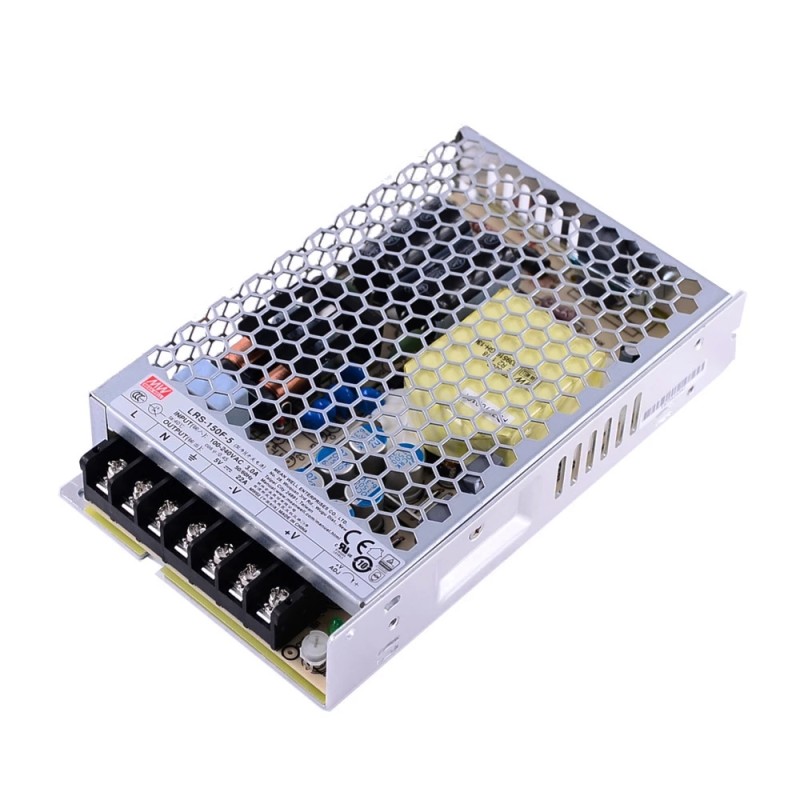 LRS-150F-5 MEANWELL 110W 5VDC 22A 115/230VAC Enclosed Switching Power Supply - LRS-150F-5 | StepperOnline CA