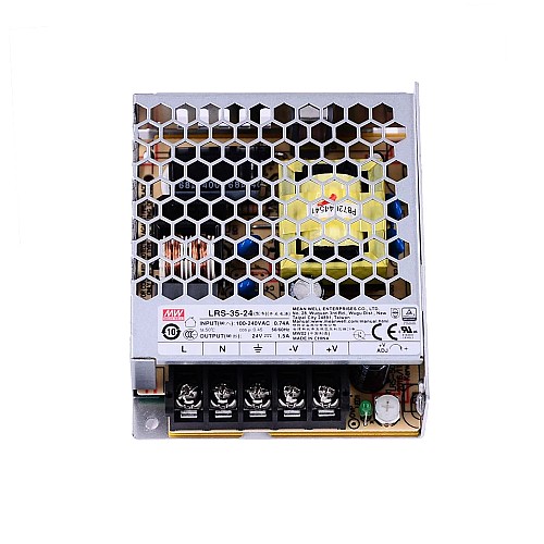 LRS-35-24 MEANWELL 35W 24VDC 1.5A 115/230VAC Enclosed Switching Power Supply - LRS-35-24 | StepperOnline CA
