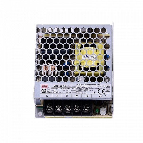 LRS-50-15 MEANWELL 51W 15VDC 3.4A 115/230VAC Enclosed Switching Power Supply - LRS-50-15 | StepperOnline CA LRS-50-15 MEANWELL 51W 15VDC 3.4A 115/230VAC Enclosed Switching Power Supply - LRS-50-15 | StepperOnline CA