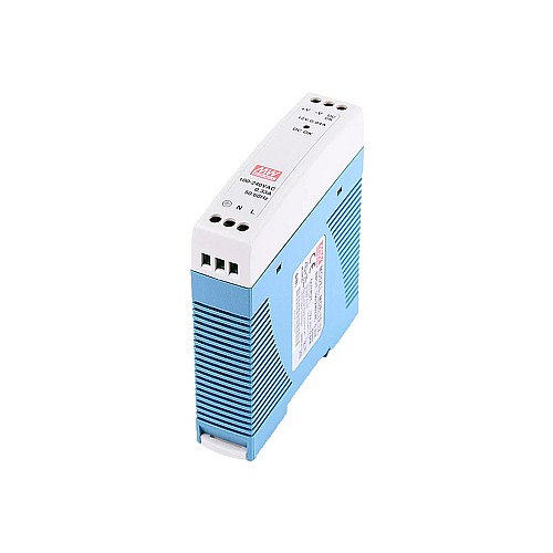 MDR-10-12 MEANWELL 10W 12VDC 0.84A 115/230VAC Single Output Industrial DIN Rail Power Supply - MDR-10-12 | StepperOnline CA