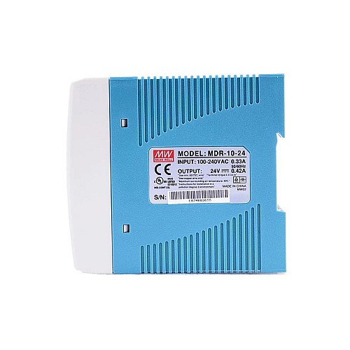 MDR-10-24 MEANWELL 10W 24VDC 0.42A 115/230VAC DIN Rail Power Supply - MDR-10-24 | StepperOnline CA