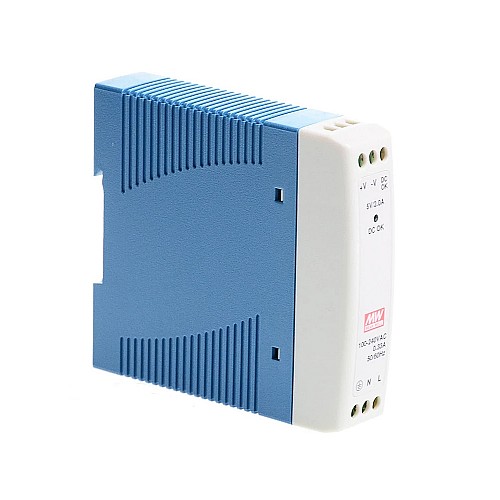 MDR-10-5 MEANWELL 10W 5VDC 2A 115/230VAC Single Output Industrial DIN Rail Power Supply - MDR-10-5 | StepperOnline CA