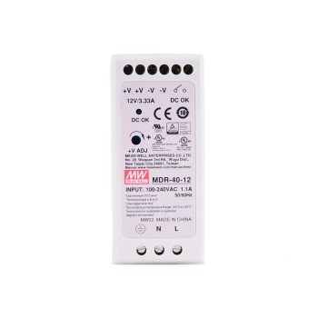 CN On Sale - MDR-40-12 MEANWELL 40W 12VDC 3.33A 115/230VAC DIN Rail Power Supply