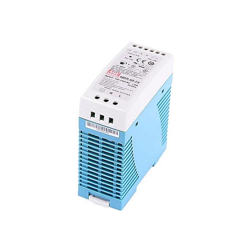 MDR-60-24 MEANWELL 60W 24VDC 2.5A 115/230VAC DIN Rail Power Supply - MDR-60-24 | StepperOnline CA