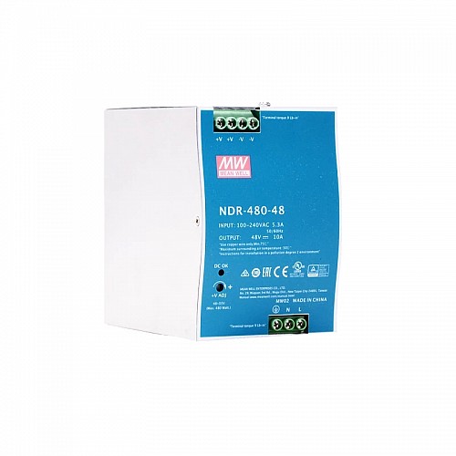 NDR-480-48 MEANWELL 480W 48VDC 10A 115/230VAC Single Output Industrial DIN RAIL - NDR-480-48 | StepperOnline CA NDR-480-48 MEANWELL 480W 48VDC 10A 115/230VAC Single Output Industrial DIN RAIL - NDR-480-48 | StepperOnline CA