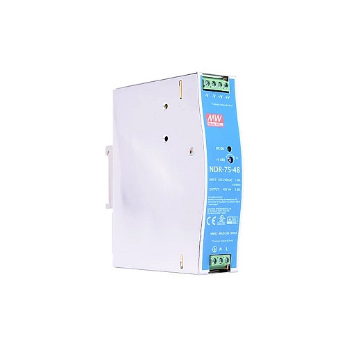 NDR-75-48 MEANWELL 76.8W 48VDC 1.6A 115/230VAC Single Output Industrial DIN RAIL - NDR-75-48 | StepperOnline CA NDR-75-48 MEANWELL 76.8W 48VDC 1.6A 115/230VAC Single Output Industrial DIN RAIL - NDR-75-48 | StepperOnline CA