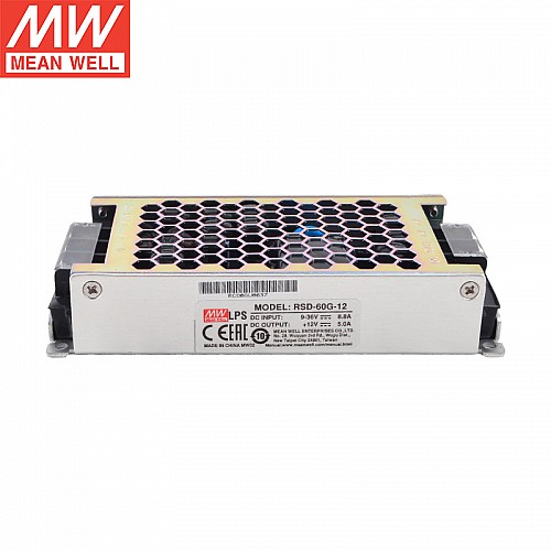 RSD-60G-12 MEANWELL 12V 5A 60W Reliable Railway DC-DC Converter - RSD-60G-12 | StepperOnline CA