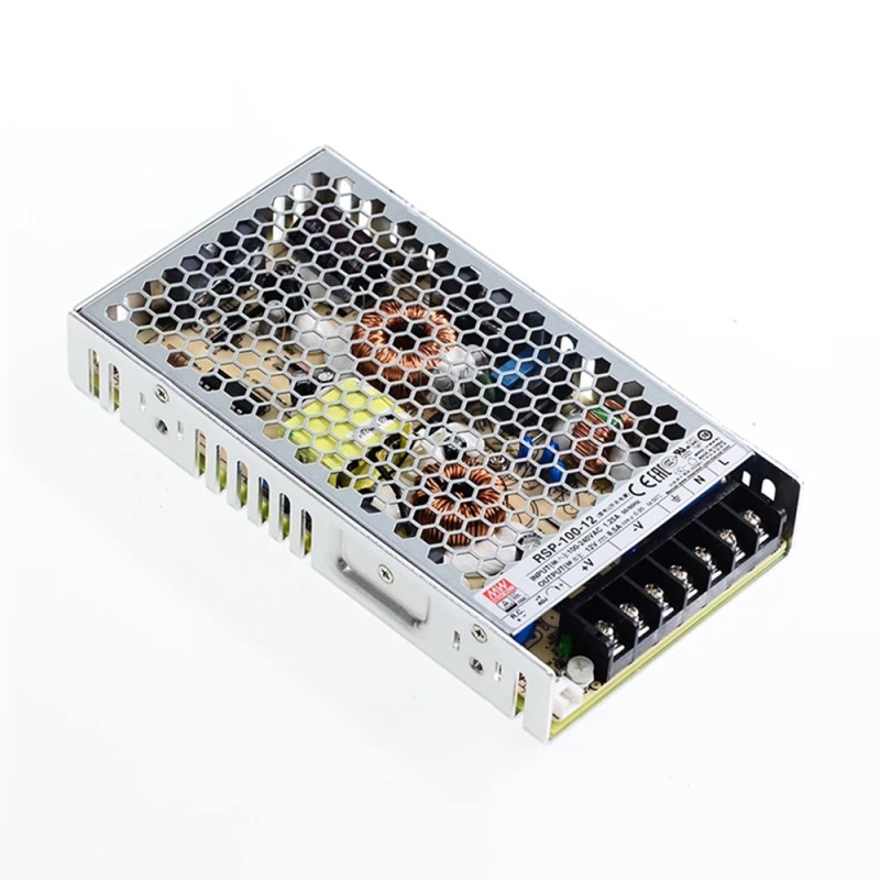 RSP-100-12 MEANWELL 102W 12VDC 8.5A 115/230VAC Single Output With PFC Function - RSP-100-12 | StepperOnline CA