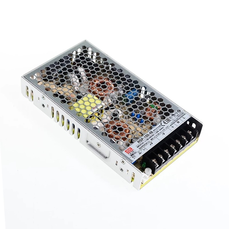 RSP-100-48 MEANWELL 100.8W 48VDC 2.1A 115/230VAC Single Output With PFC Function - RSP-100-48 | StepperOnline CA