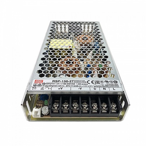 RSP-150-27 MEANWELL 151.2W 27VDC 5.6A 115/230VAC Single Output With PFC Function - RSP-150-27 | StepperOnline CA
