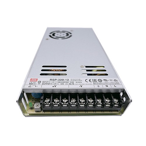 RSP-320-12 MEANWELL 320.4W 12VDC 26.7A 115/230VAC Single Output With PFC Function - RSP-320-12 | StepperOnline CA