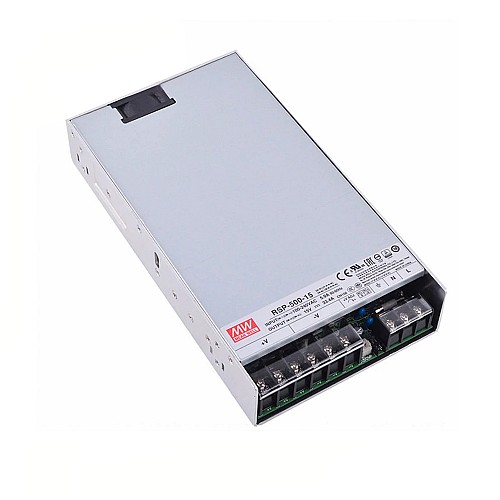RSP-500-15 MEANWELL 501W 15VDC 33.4A 115/230VAC Single Output With PFC Function - RSP-500-15 | StepperOnline CA
