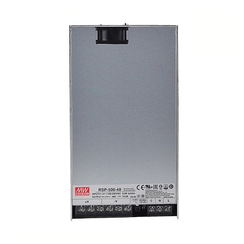 RSP-500-48 MEANWELL 504W 48VDC 10.5A 115/230VAC Single Output With PFC Function - RSP-500-48 | StepperOnline CA