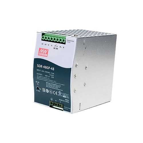 SDR-480P-48 MEANWELL 480W 48VDC 10A 115/230VAC Single Output Industrial DIN RAIL With PFC and Parallel Function - SDR-480P-48 | StepperOnline CA SDR-480P-48 MEANWELL 480W 48VDC 10A 115/230VAC Single Output Industrial DIN RAIL With PFC and Parallel Function - SDR-480P-48 | StepperOnline CA