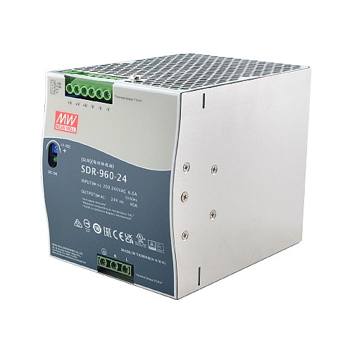SDR-960-24 MEANWELL 960W 24VDC 40A 230VAC With PFC Function DIN Rail Power Supply - SDR-960-24 | StepperOnline CA SDR-960-24 MEANWELL 960W 24VDC 40A 230VAC With PFC Function DIN Rail Power Supply - SDR-960-24 | StepperOnline CA
