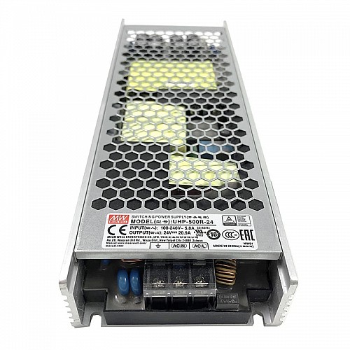 UHP-500R-24 MEANWELL 501.6W 20.9A 115/230VAC Slim Type With PFC Switching Power Supply - UHP-500R-24 | StepperOnline CA